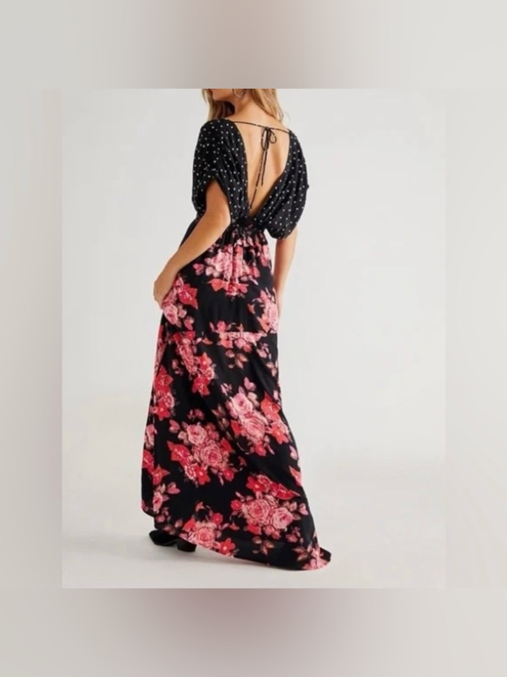 Free People juniper maxi dress floral polka dot - Picture 2 of 4